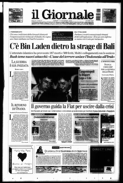 Il giornale del lunedi